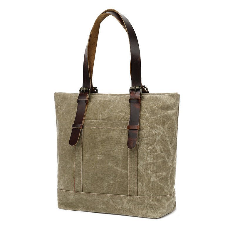 Water-Resistant Canvas Cotton Tote Bag – Large Capacity Shoulder & Crossbody Handbag