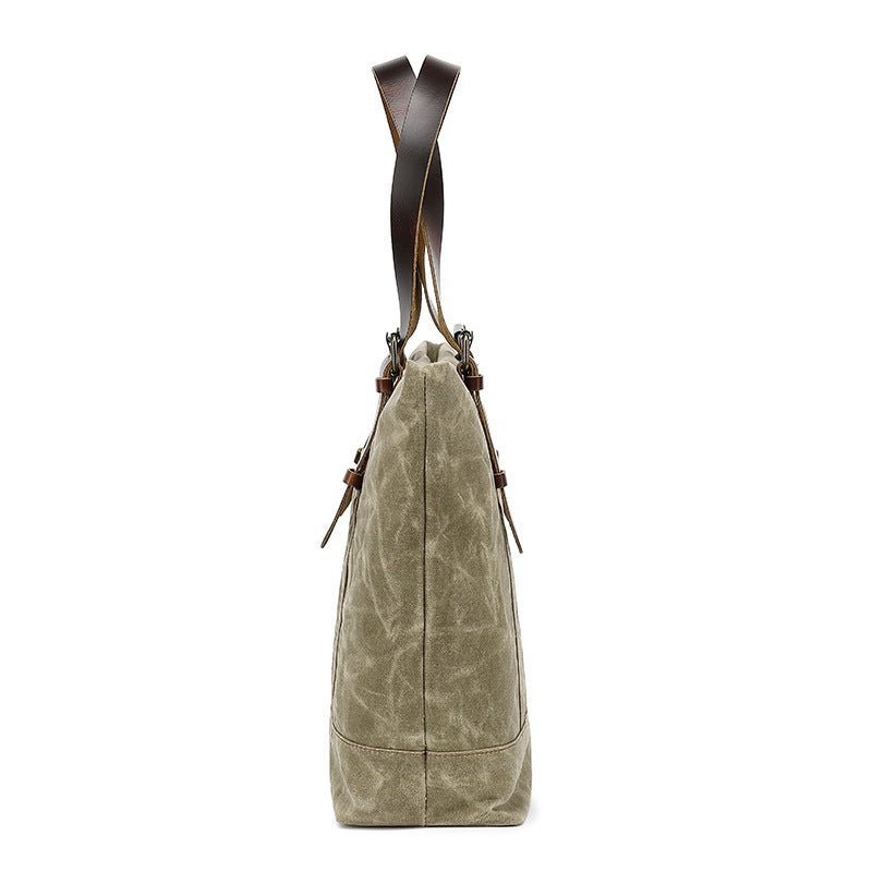 Water-Resistant Canvas Cotton Tote Bag – Large Capacity Shoulder & Crossbody Handbag - Image 7