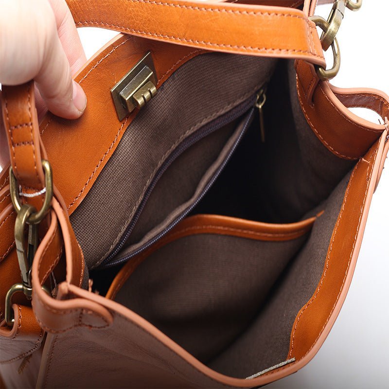 Handmade Full Grain Leather Shoulder & Crossbody Bag for Women - Image 4