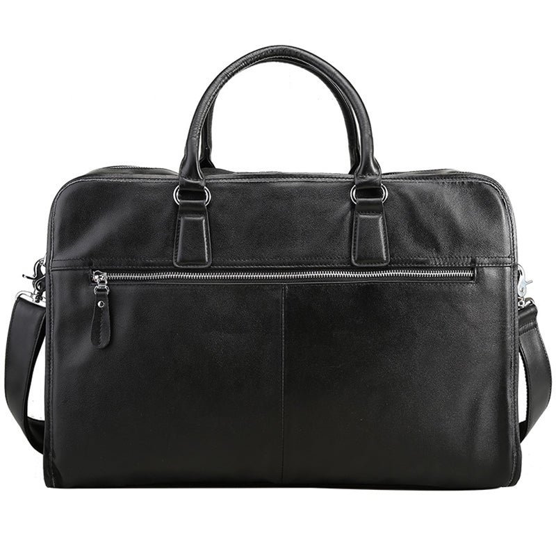 17-Inch Full Grain Leather Men’s Briefcase Laptop Shoulder Messenger Bag - Image 8