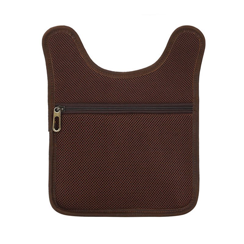 Vintage Full Grain Leather Crossbody Bag for Men – Tactical Satchel - Image 6