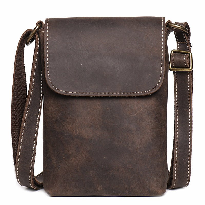 Handmade Full-Grain Leather Crossbody Satchel for Men – Genuine Shoulder Bag - Image 8