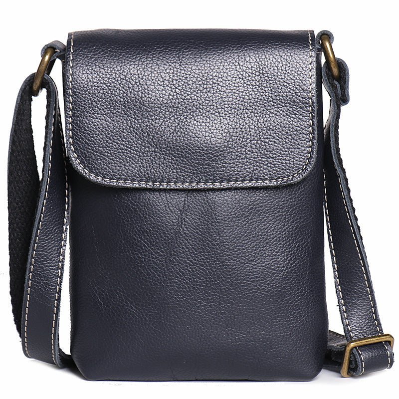 Handmade Full-Grain Leather Crossbody Satchel for Men – Genuine Shoulder Bag - Image 9