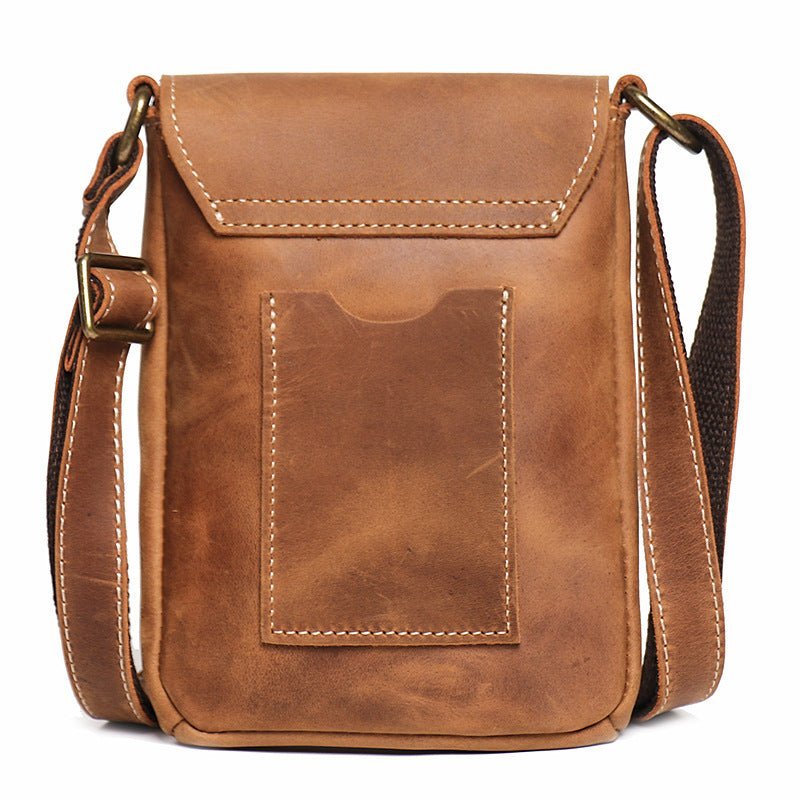 Handmade Full-Grain Leather Crossbody Satchel for Men – Genuine Shoulder Bag - Image 11