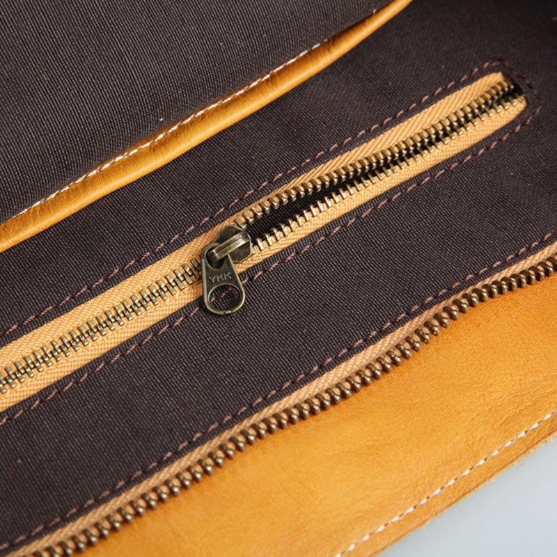 Handmade Vintage Leather Tote Bag – Large Shoulder & Shopping Bag - Image 13