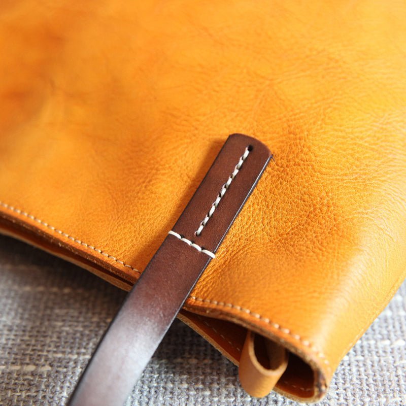Handmade Vintage Leather Tote Bag – Large Shoulder & Shopping Bag - Image 15