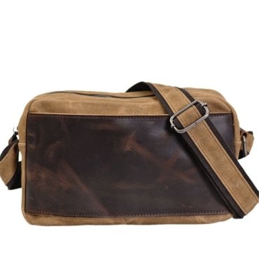 WaxedCanvasMessengerBagMenSatchelBagWithFullGrainLeatherVintageCrossbodyBagCanvasShoulderBagiPadBag_1.jpg