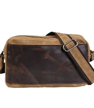 WaxedCanvasMessengerBagMenSatchelBagWithFullGrainLeatherVintageCrossbodyBagCanvasShoulderBagiPadBag_1.jpg